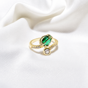 Anillo tulipan verde
