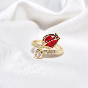 Anillo tulipan rojo
