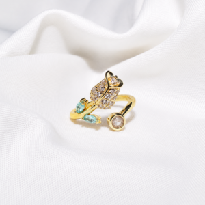 Anillo tulipan gris