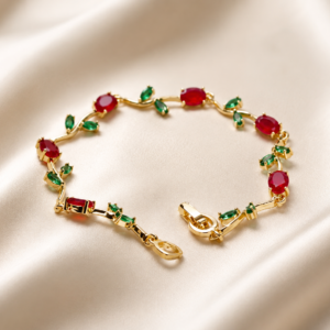 Pulsera zirconia roja