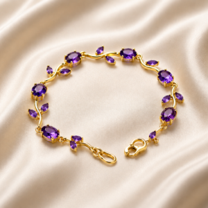 Pulsera zirconia violeta